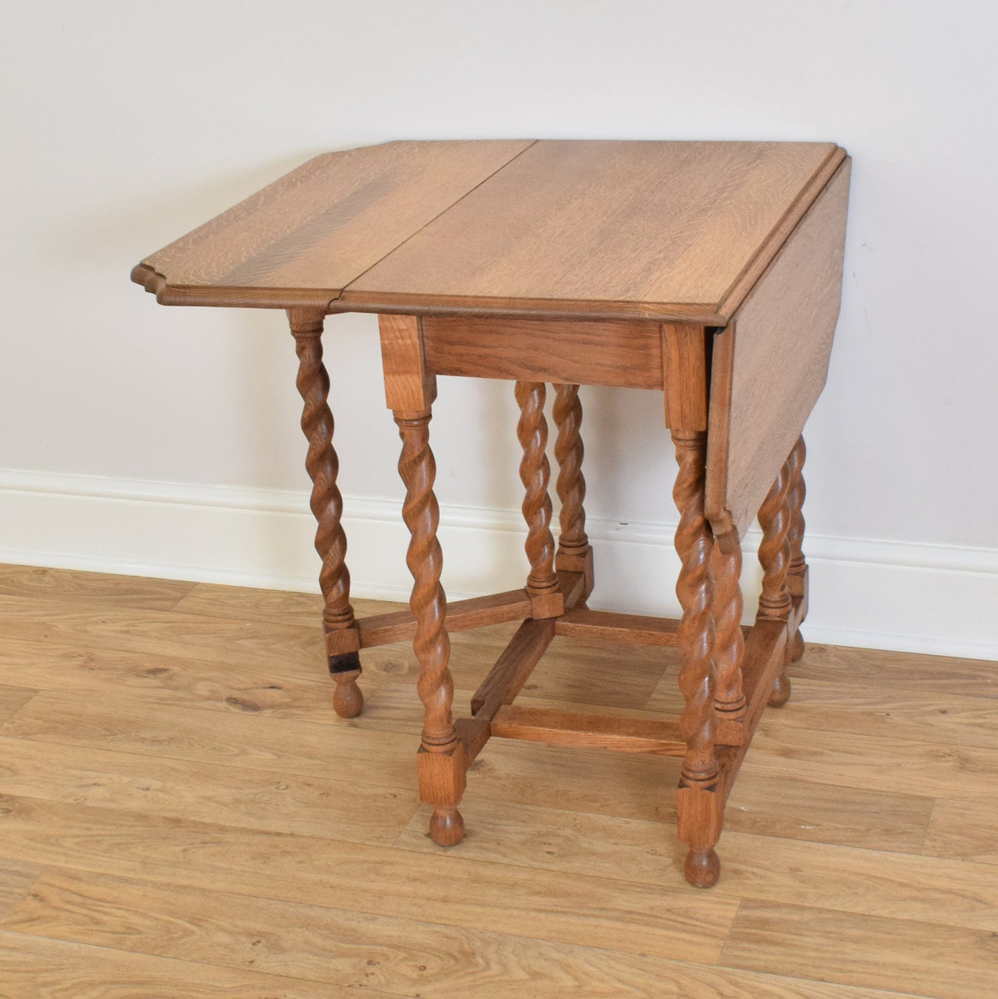 Barley-Twist Oak Table