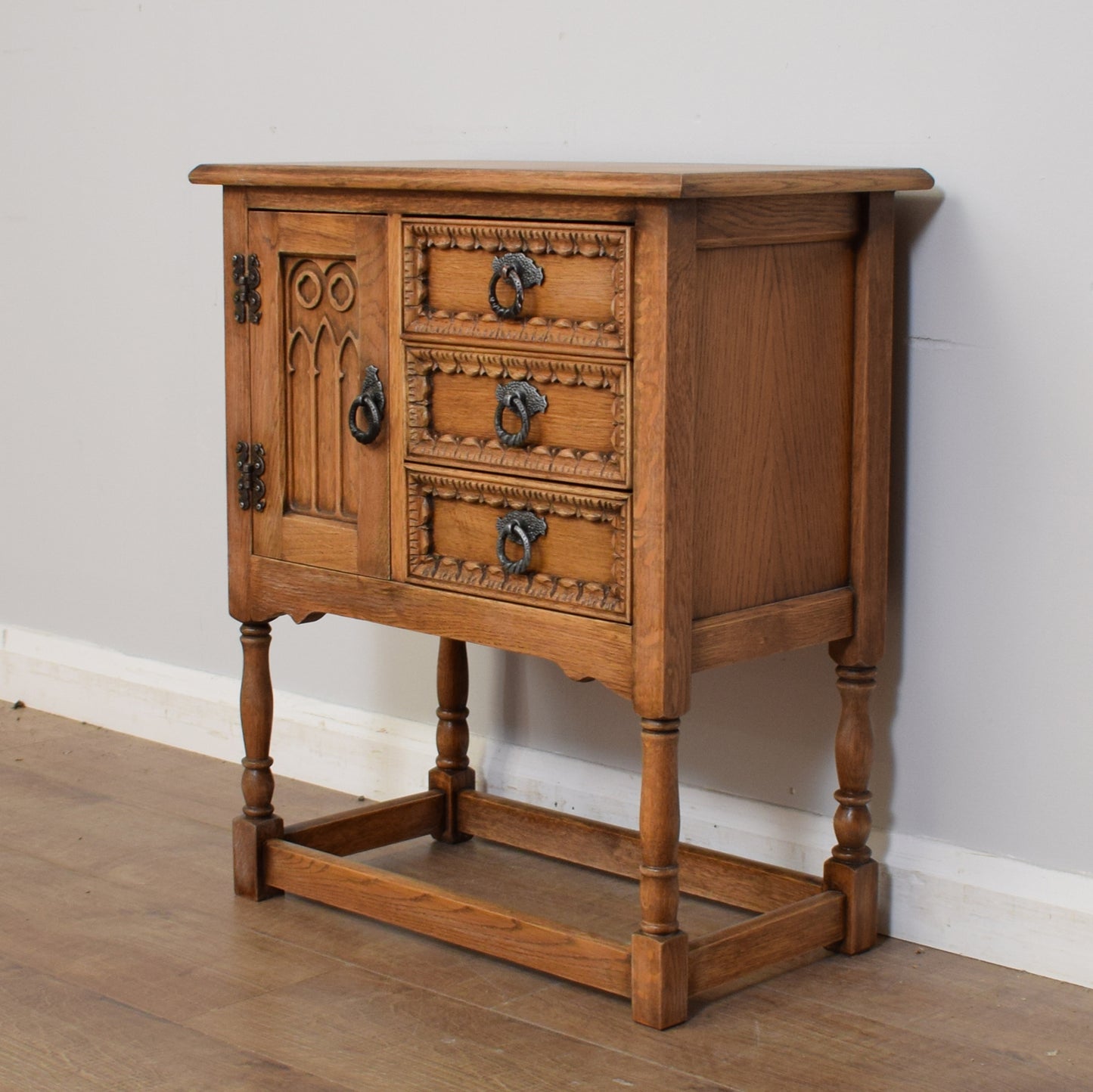 Restored Carved Side Cabinet