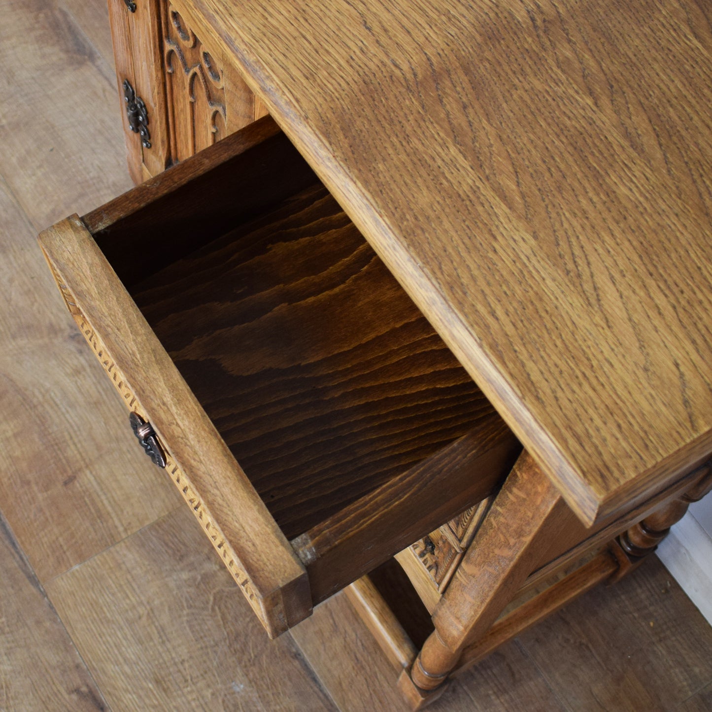 Restored Carved Side Cabinet