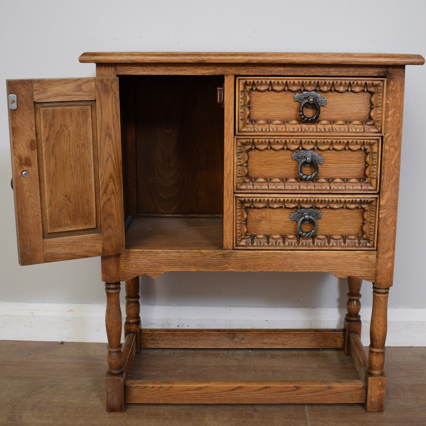 Restored Carved Side Cabinet