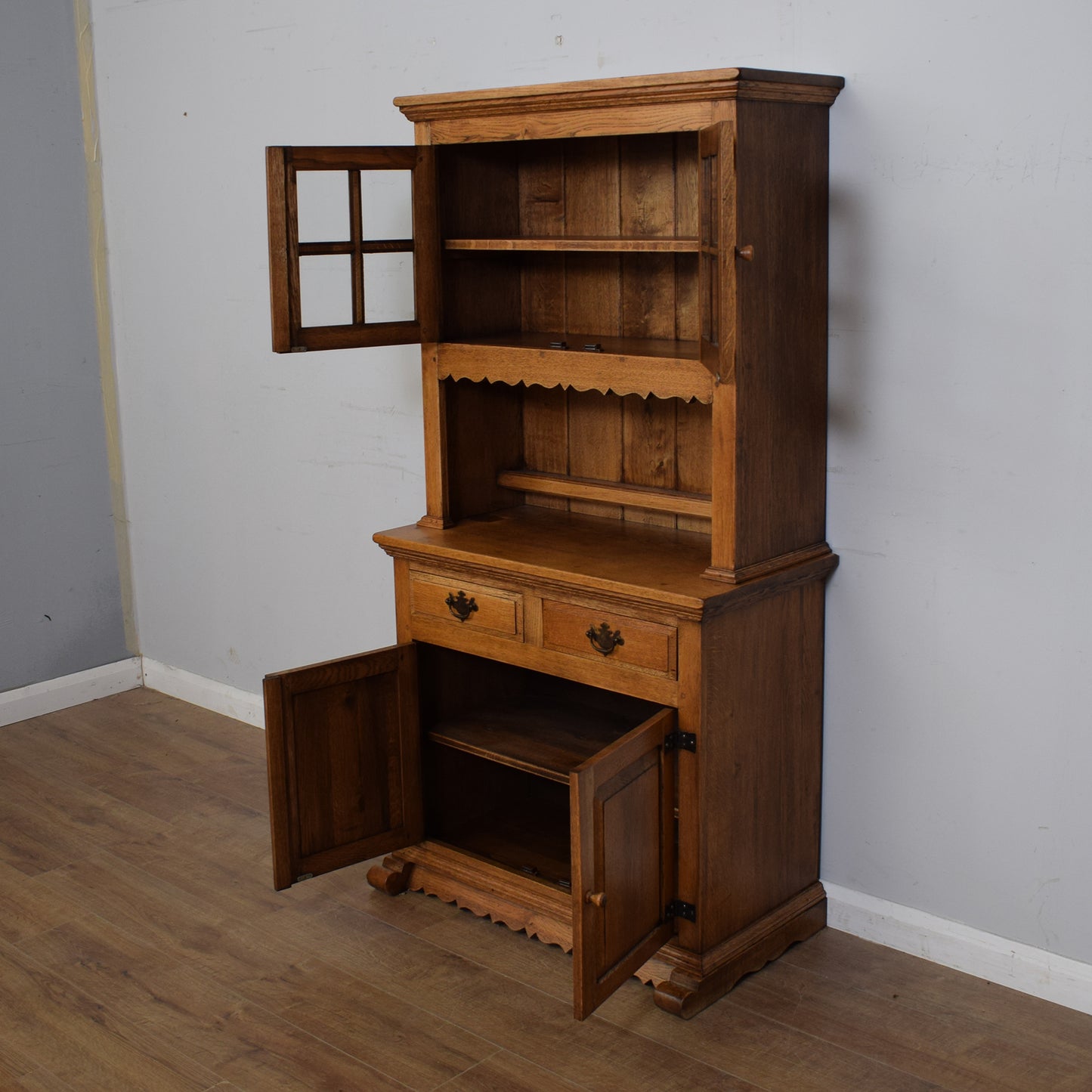 Vintage Oak Glazed Dresser