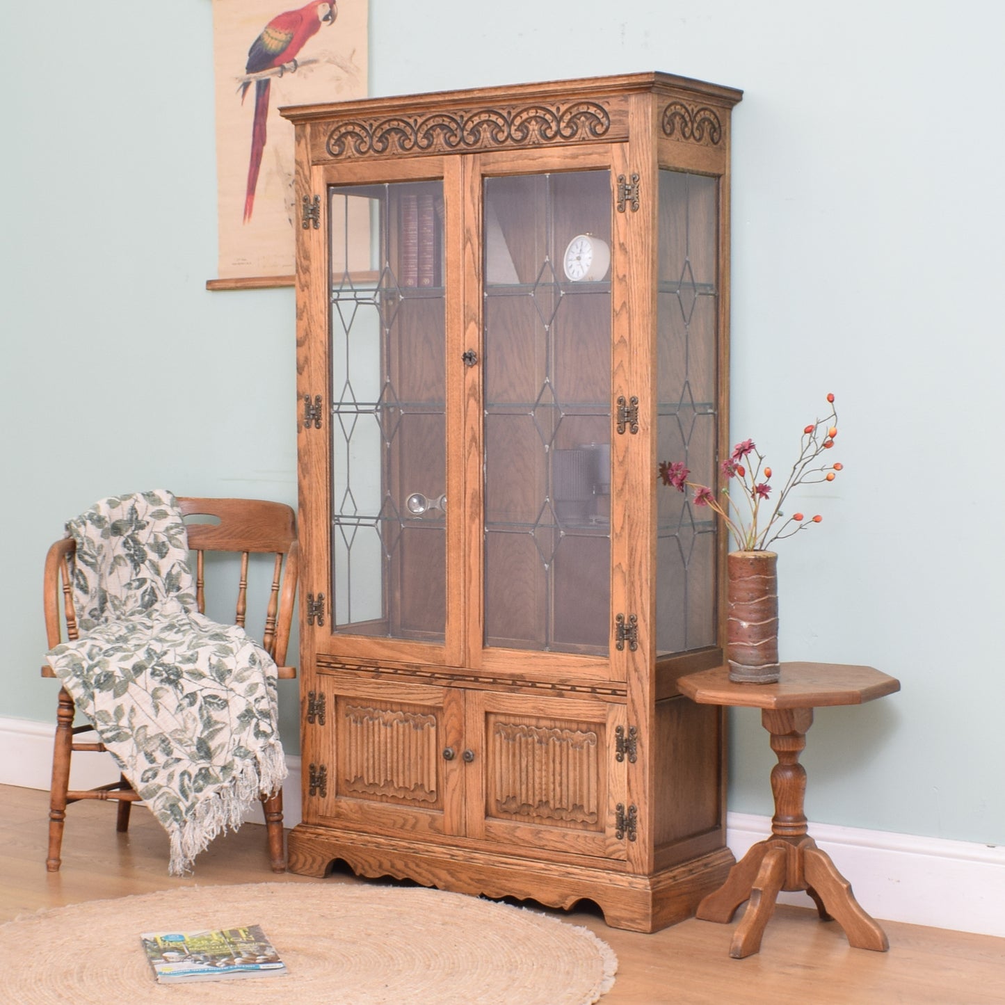 Old Charm Glass Cabinet