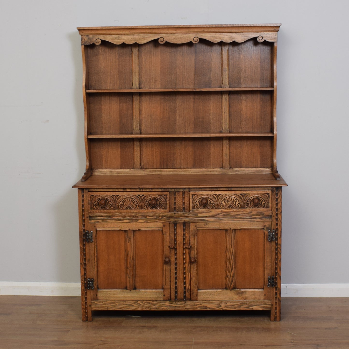 Carved Oak Vintage Dresser