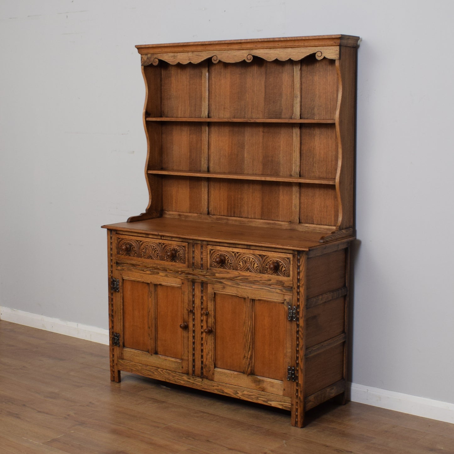 Carved Oak Vintage Dresser