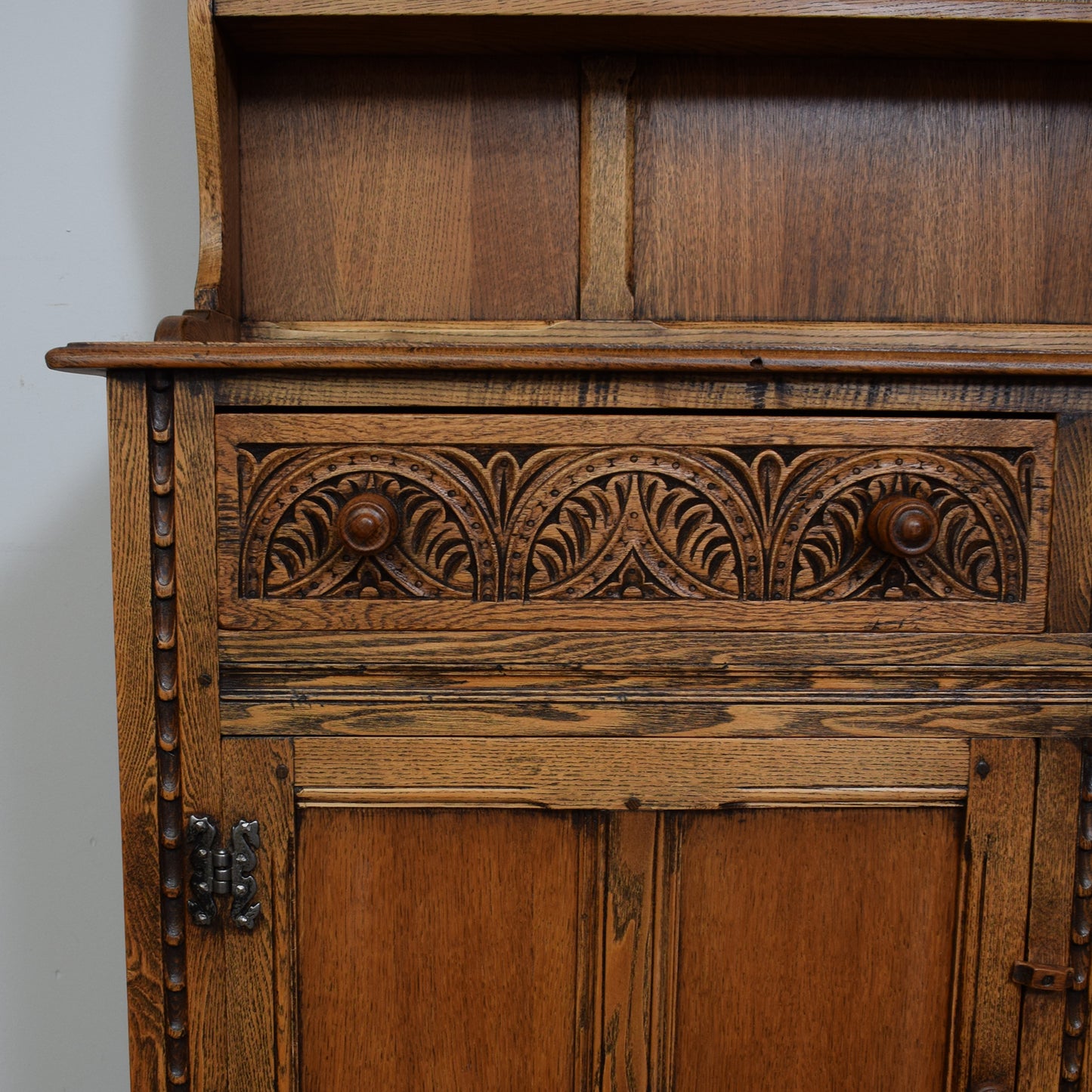 Carved Oak Vintage Dresser