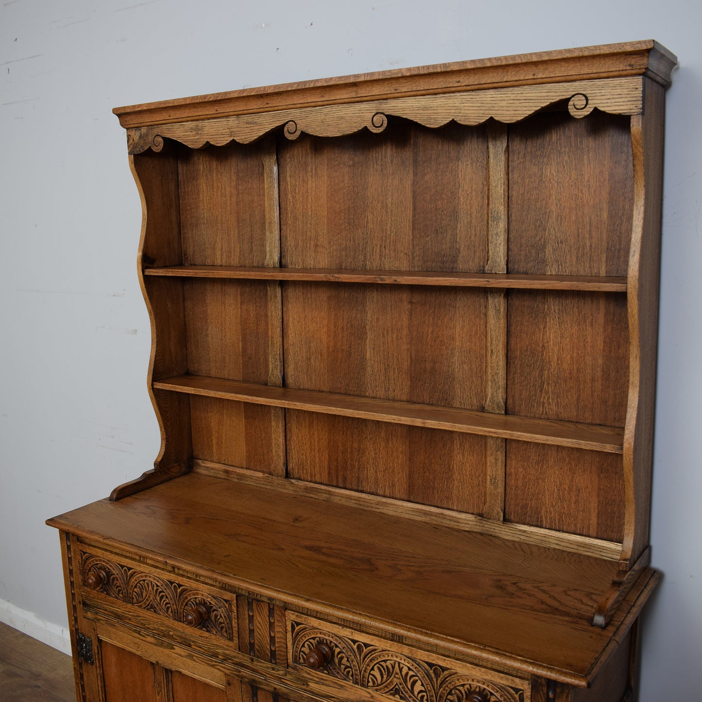 Carved Oak Vintage Dresser