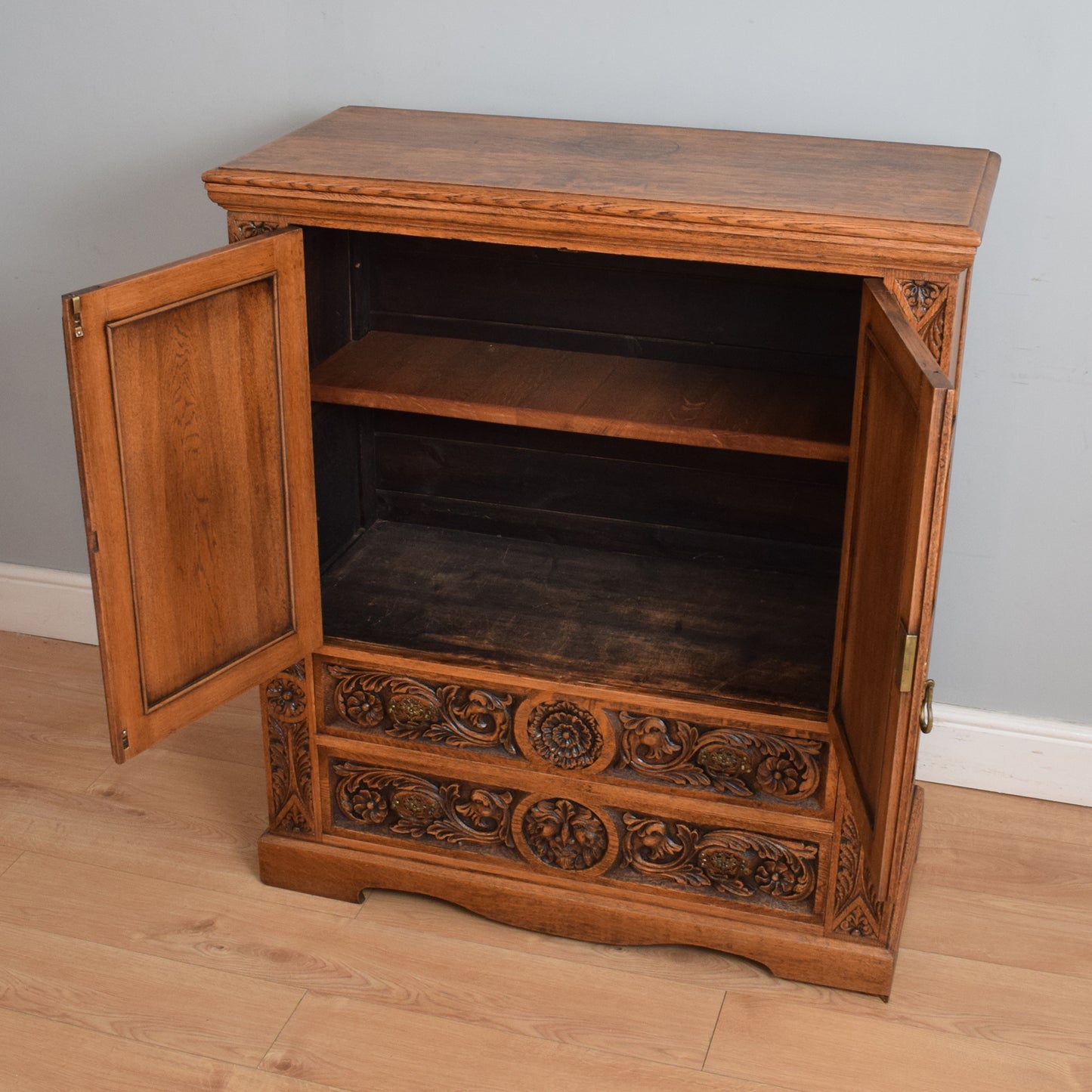 Carved Oak Cabinet