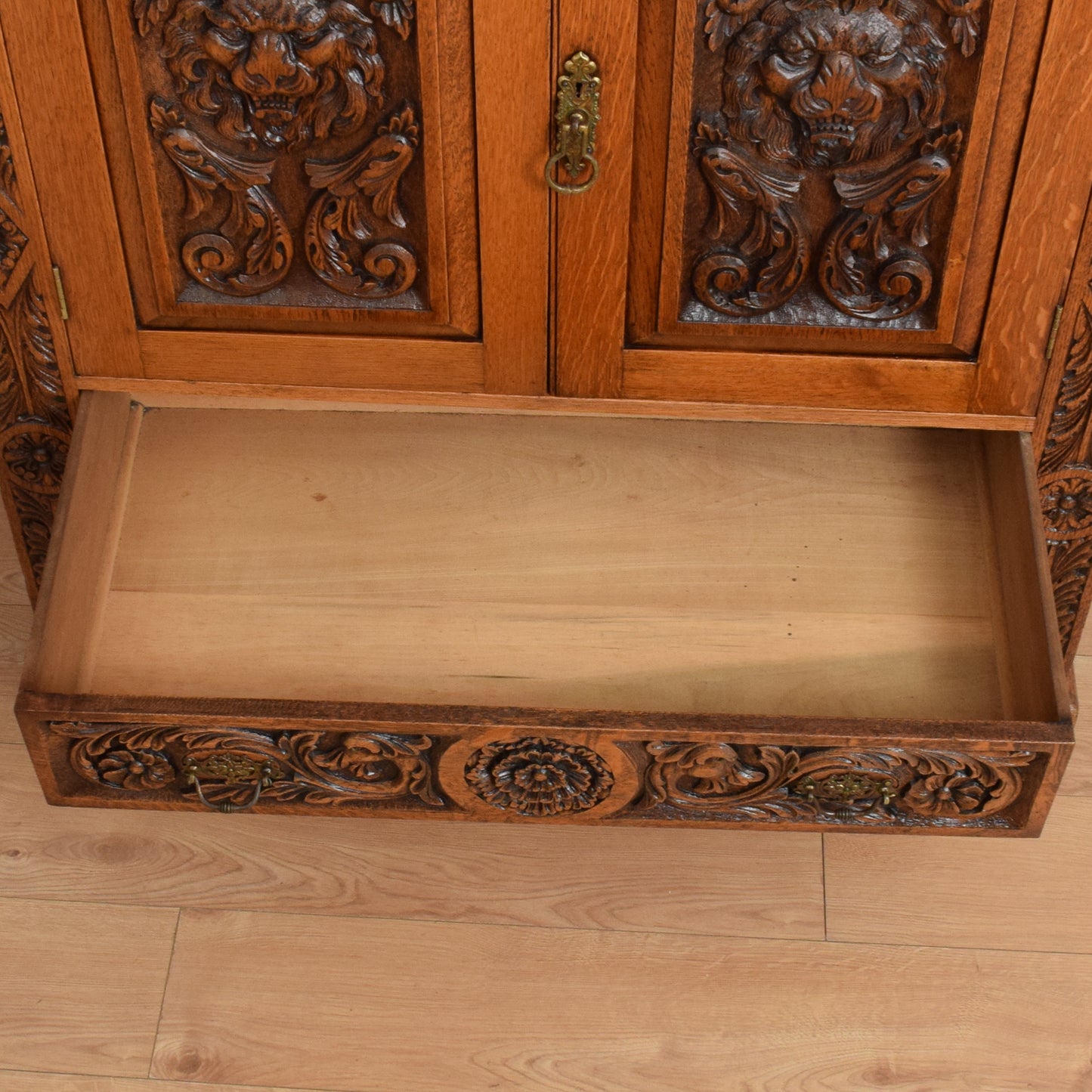 Carved Oak Cabinet