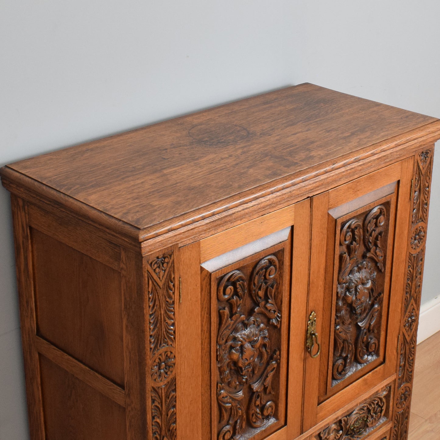 Carved Oak Cabinet
