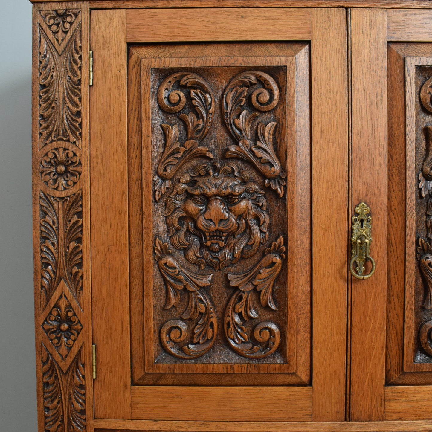 Carved Oak Cabinet