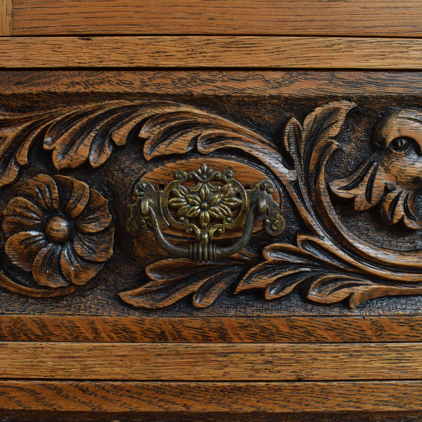 Carved Oak Cabinet
