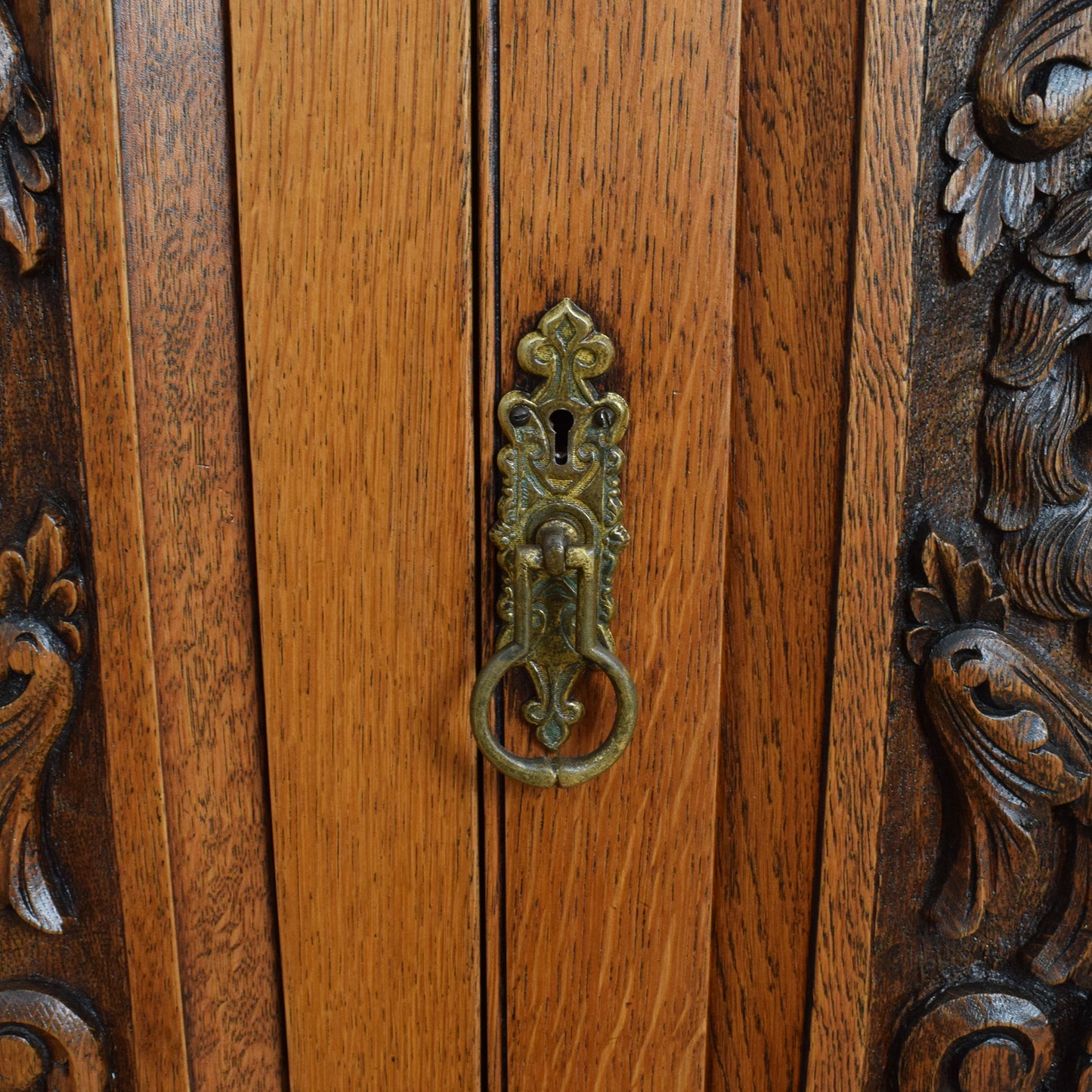 Carved Oak Cabinet