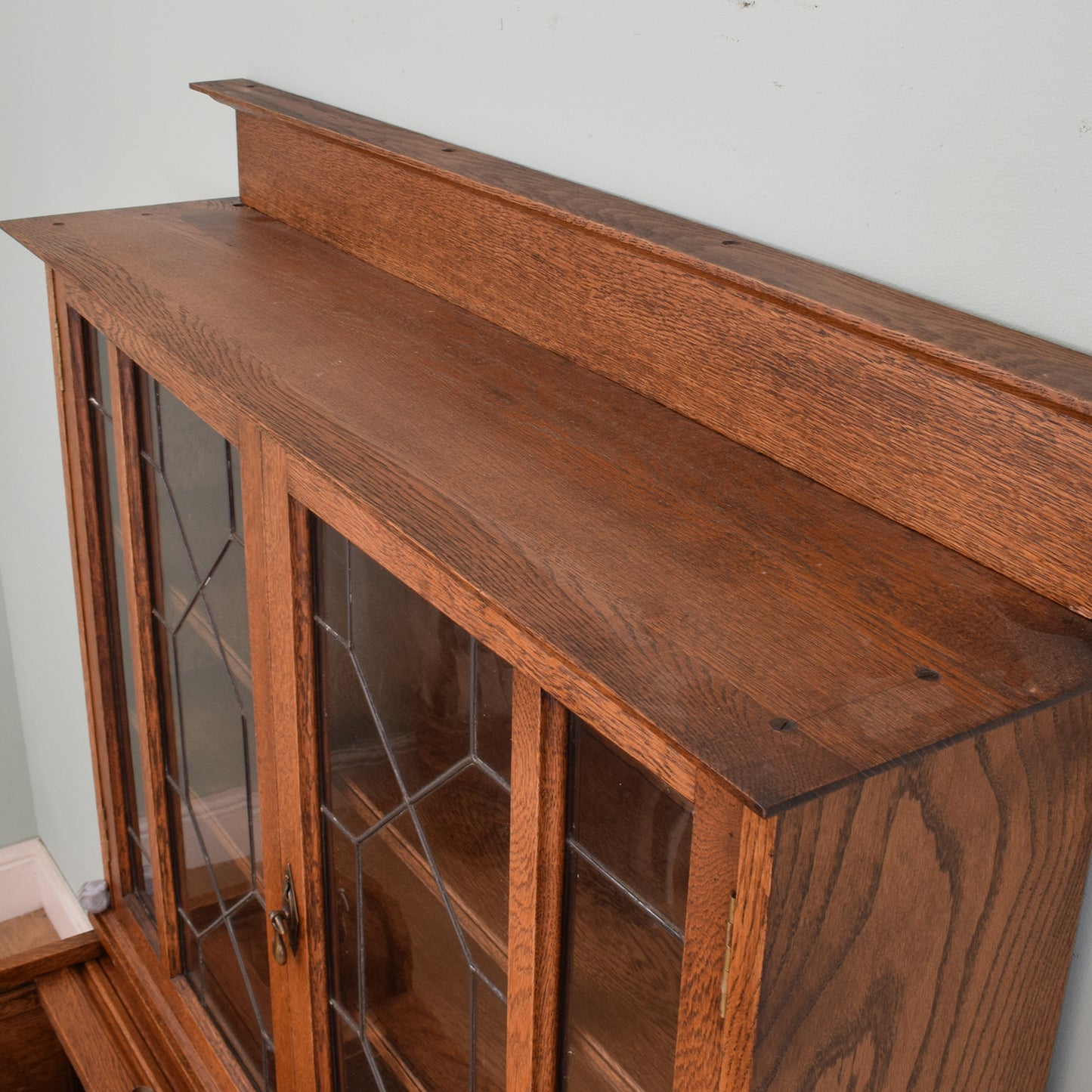 Vintage Oak Roll Top Desk/Bookcase