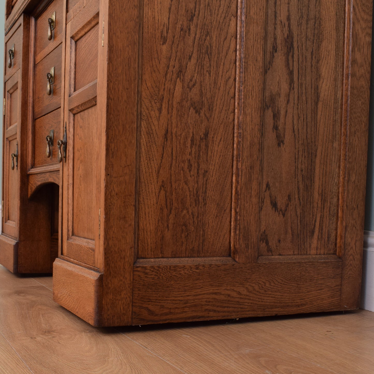 Vintage Oak Roll Top Desk/Bookcase