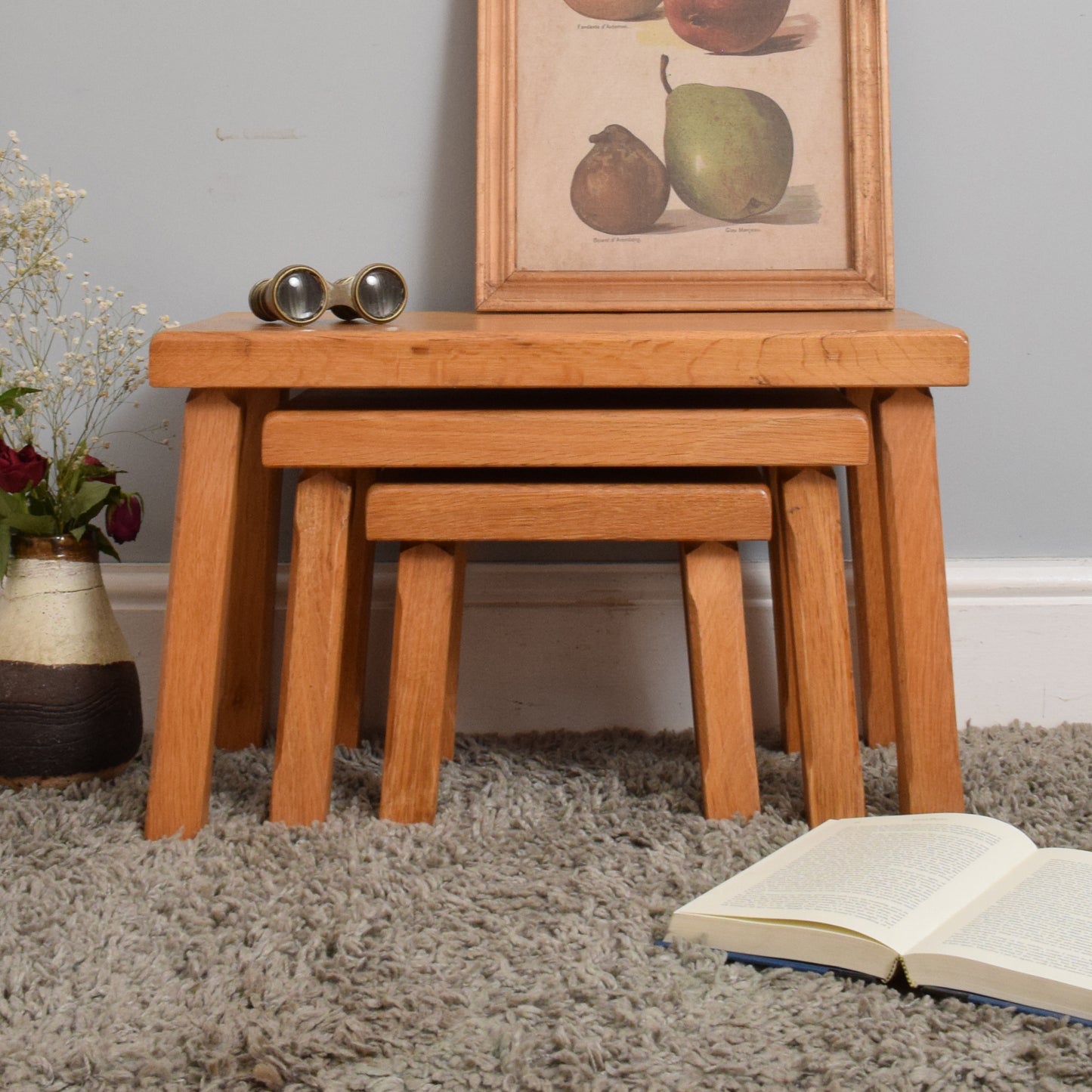 Traditional Oak Nest of Tables