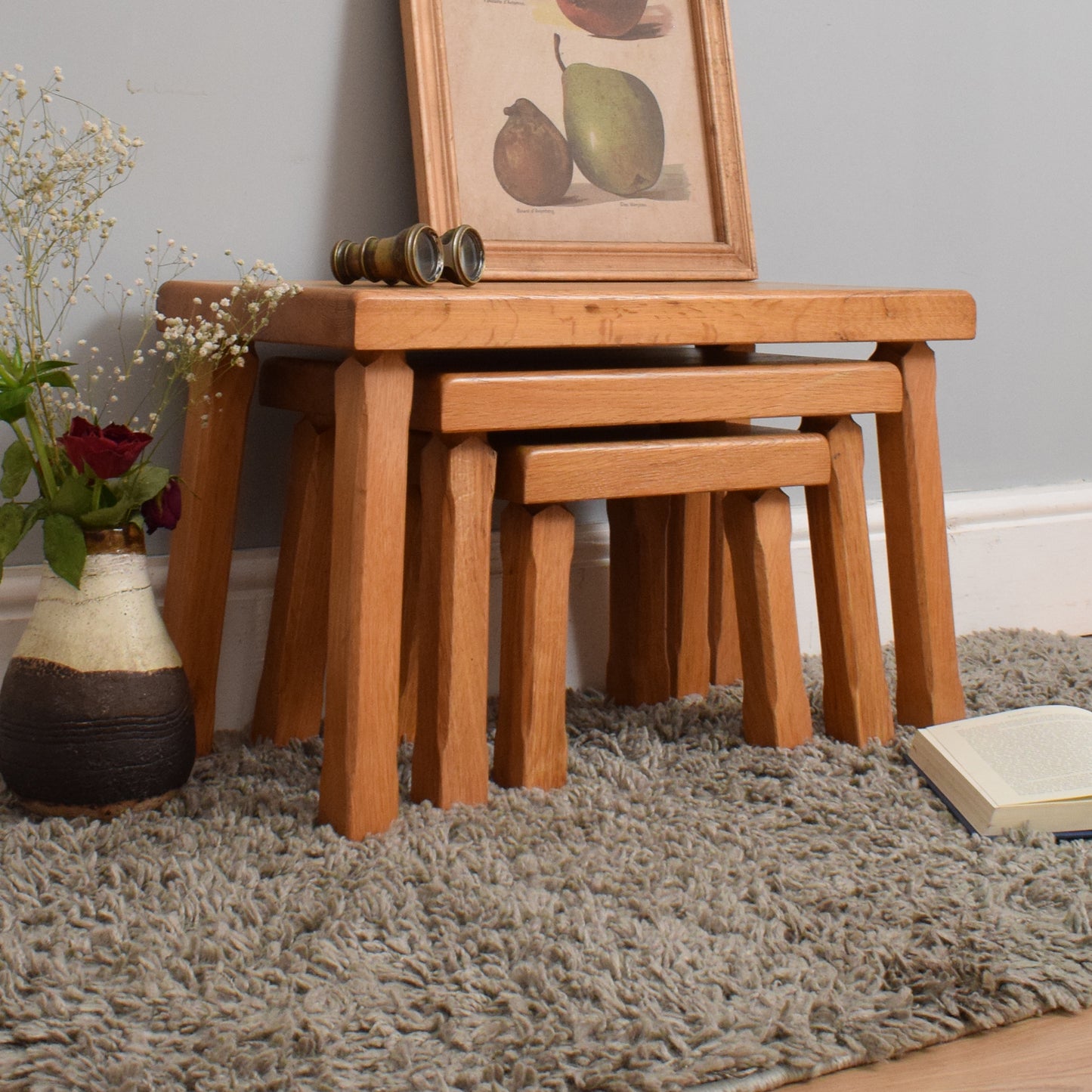 Traditional Oak Nest of Tables