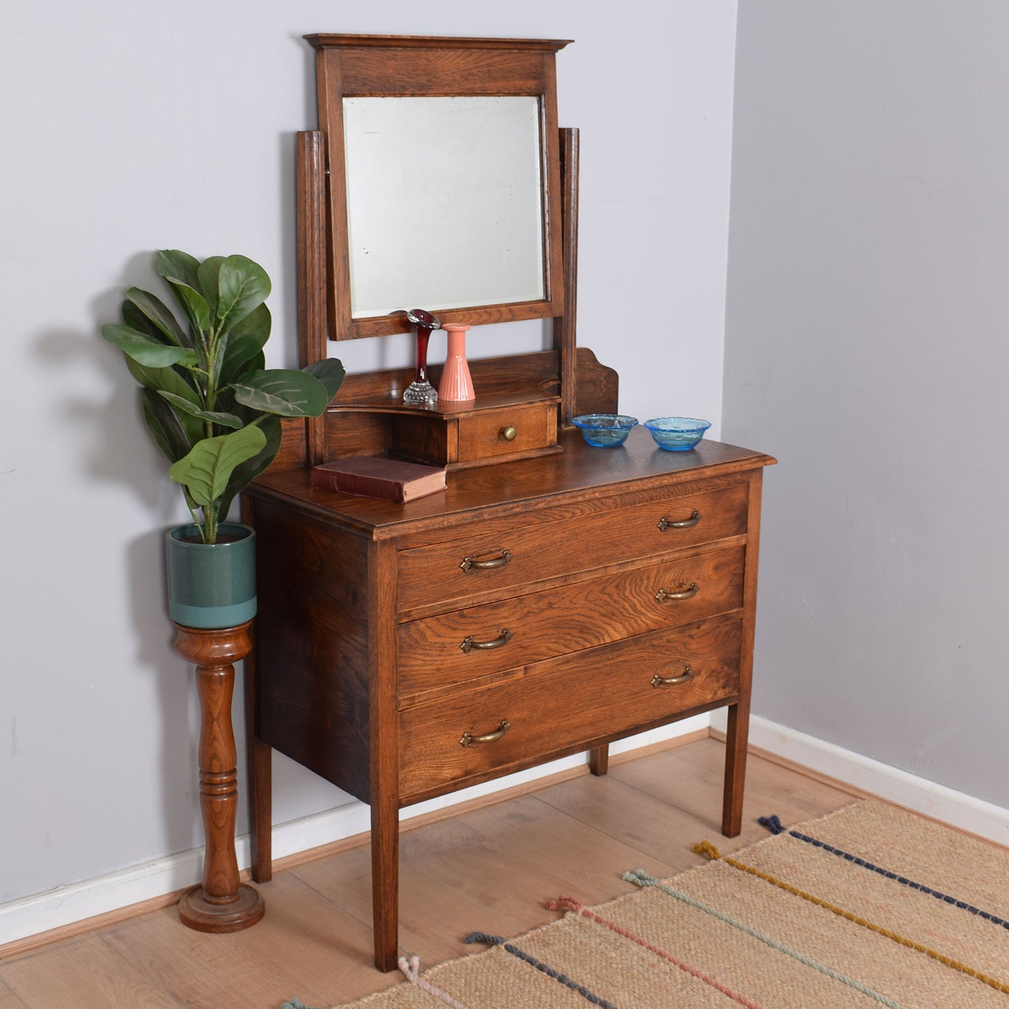 Restored Oak Dressing Table