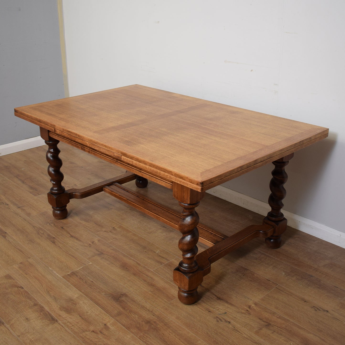 Restored Barley Twist Table And Six Chairs