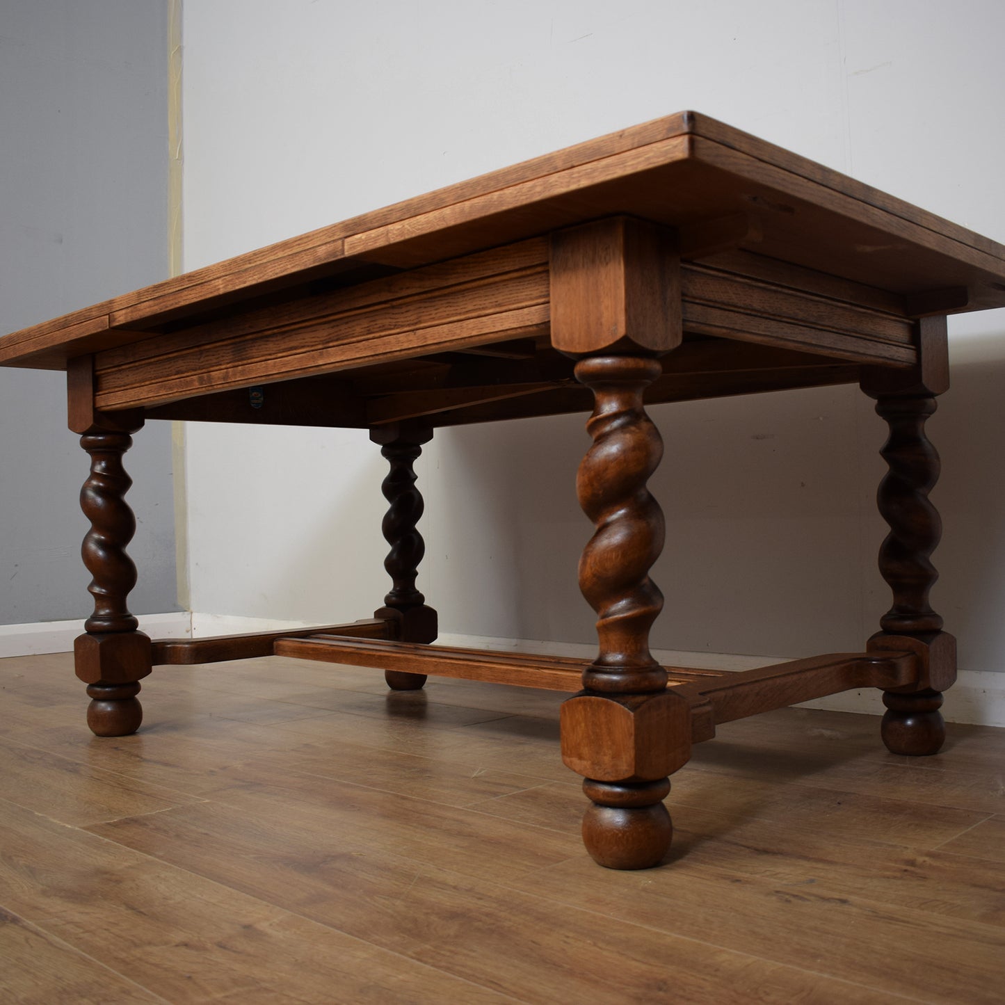 Restored Barley Twist Table And Six Chairs