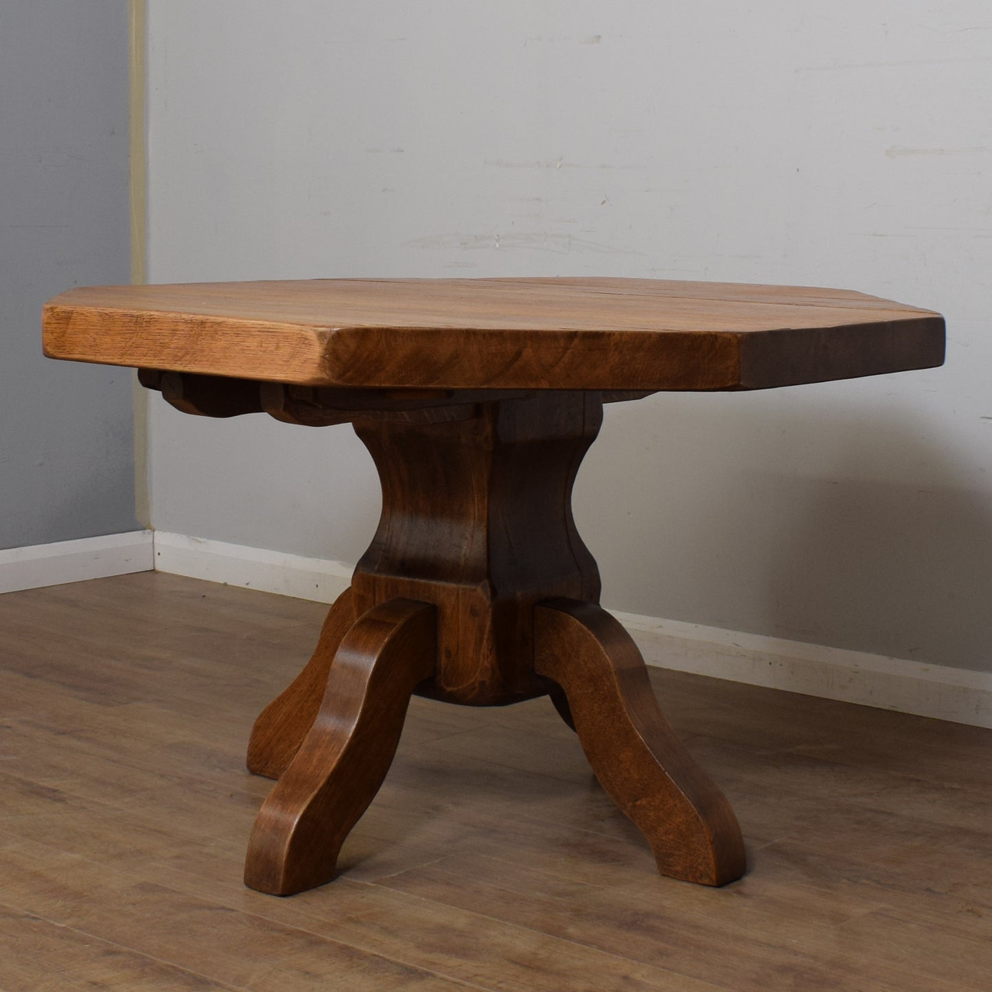 Restored Solid Oak Table And Four Chairs