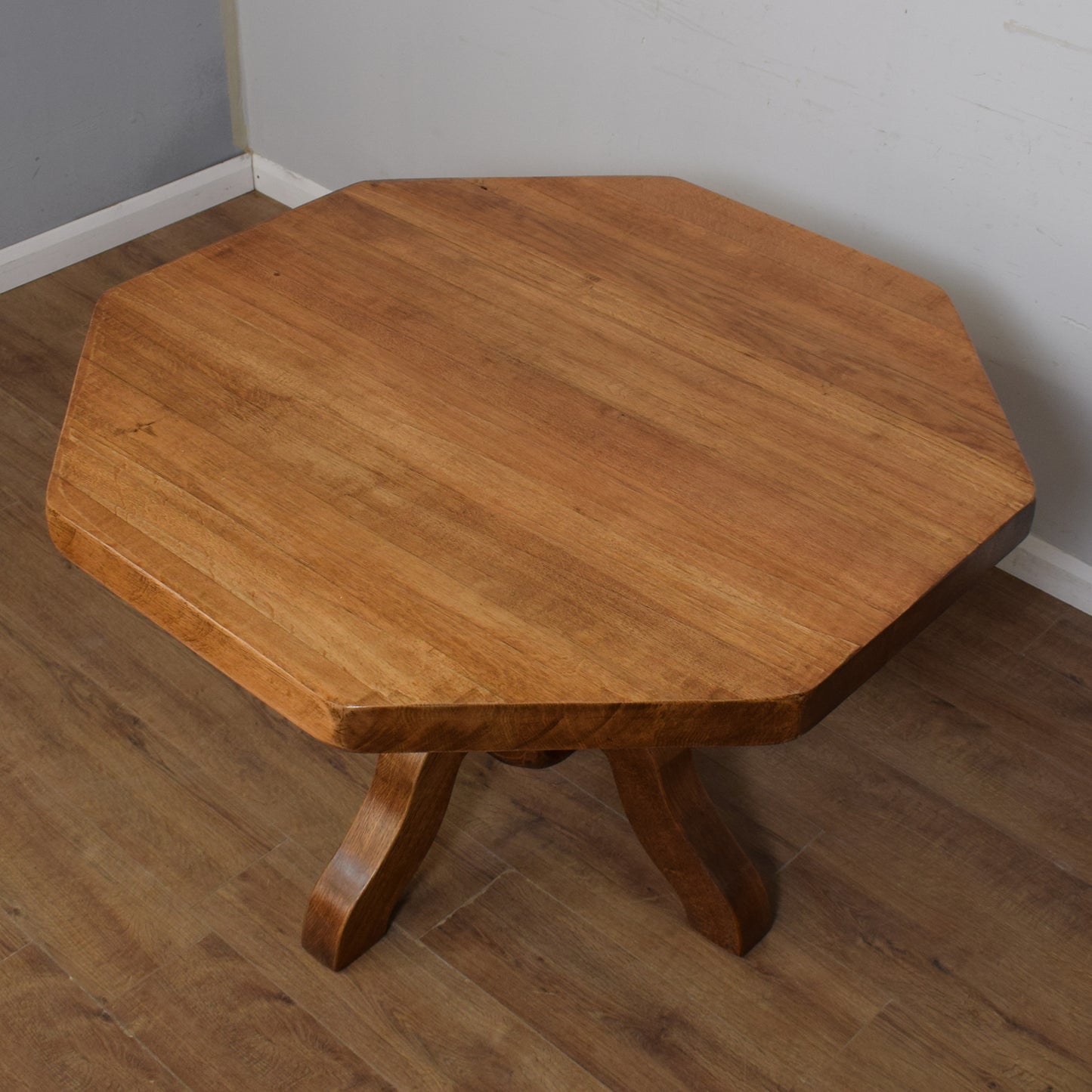 Restored Solid Oak Table And Four Chairs