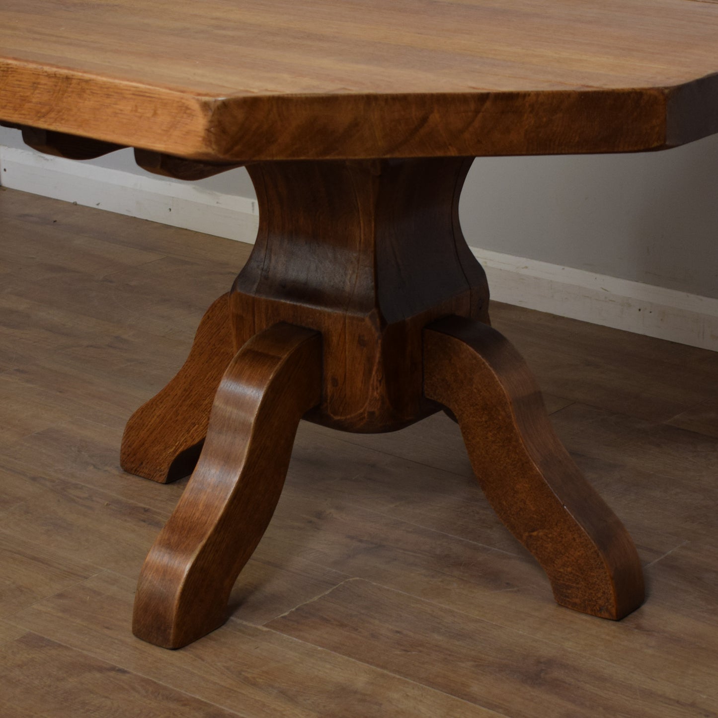 Restored Solid Oak Table And Four Chairs