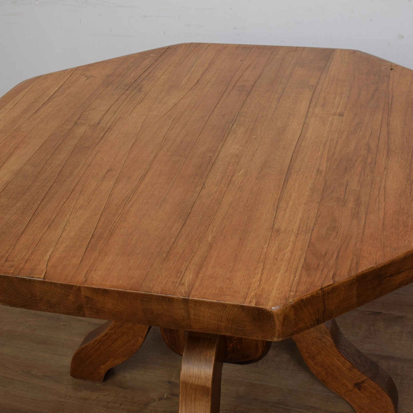 Restored Solid Oak Table And Four Chairs