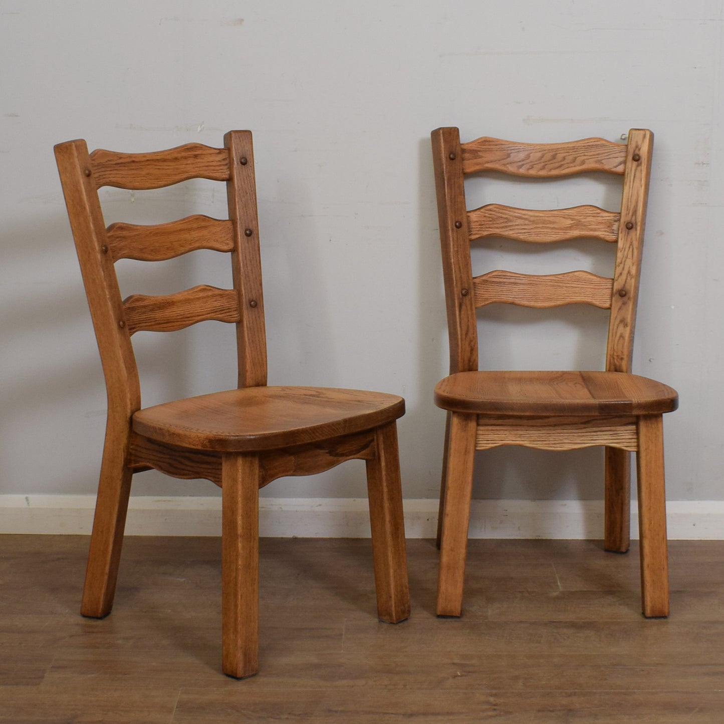 Restored Solid Oak Table And Four Chairs