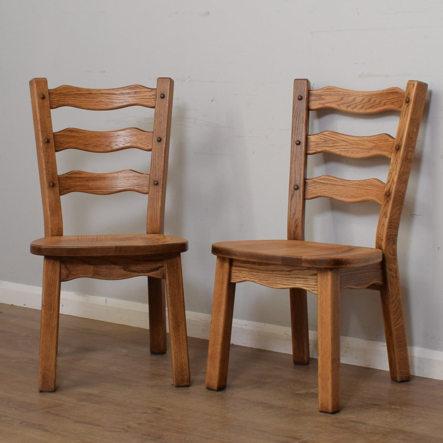 Restored Solid Oak Table And Four Chairs