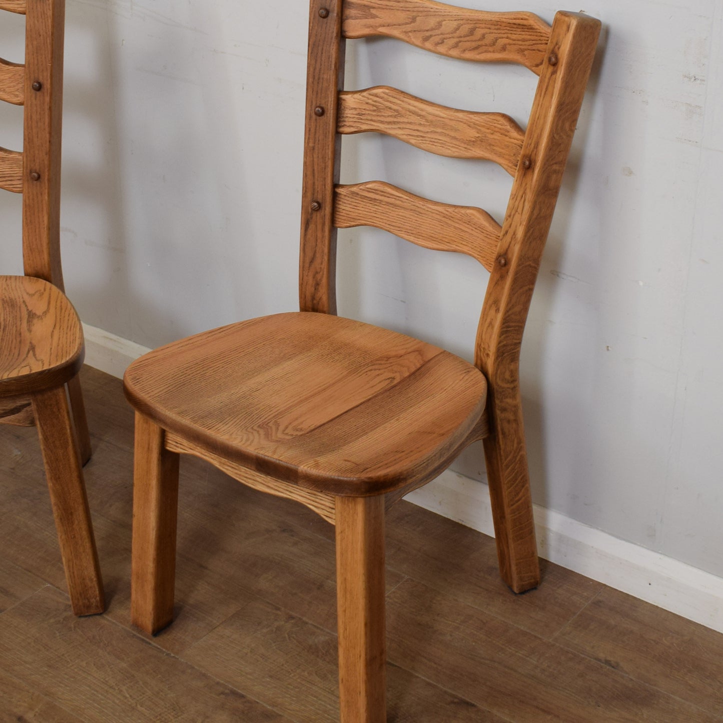 Restored Solid Oak Table And Four Chairs