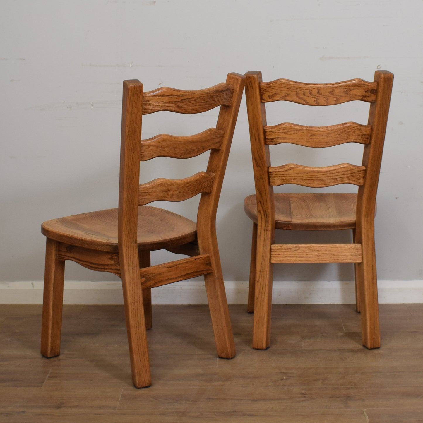 Restored Solid Oak Table And Four Chairs