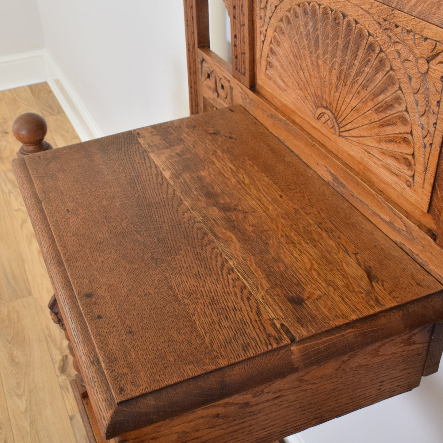 Carved Oak Hall Stand