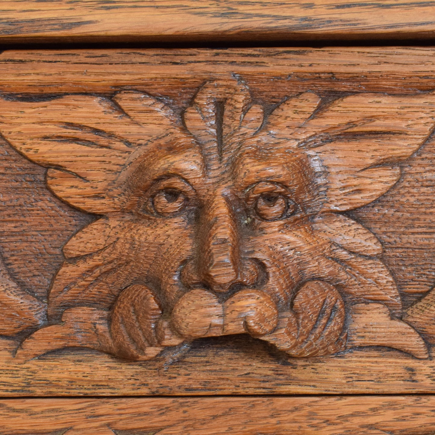 Carved Oak Hall Stand