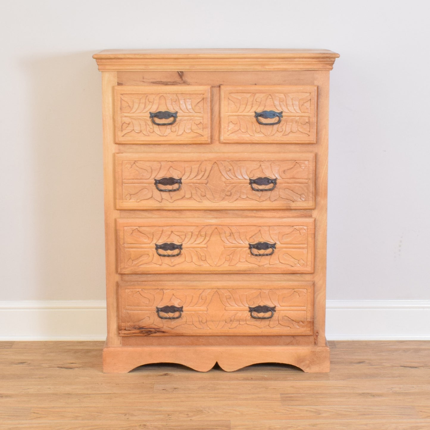 Carved Mango Chest of Drawers