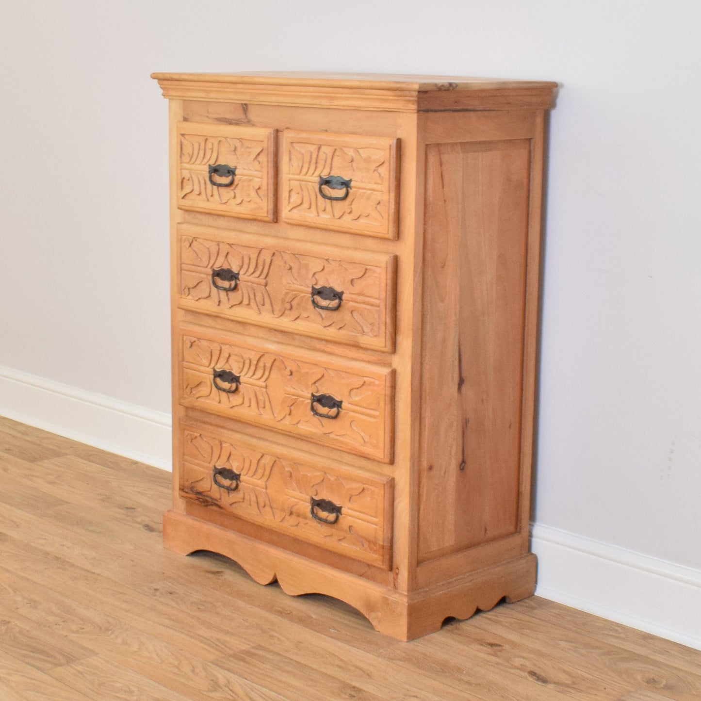 Carved Mango Chest of Drawers