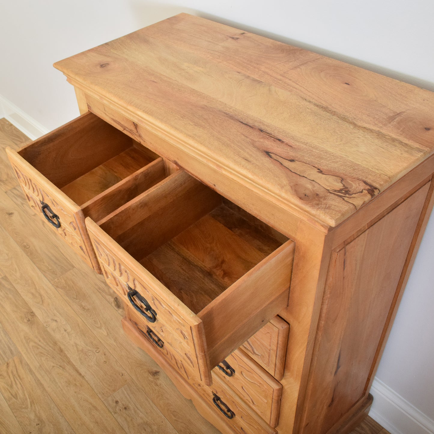 Carved Mango Chest of Drawers