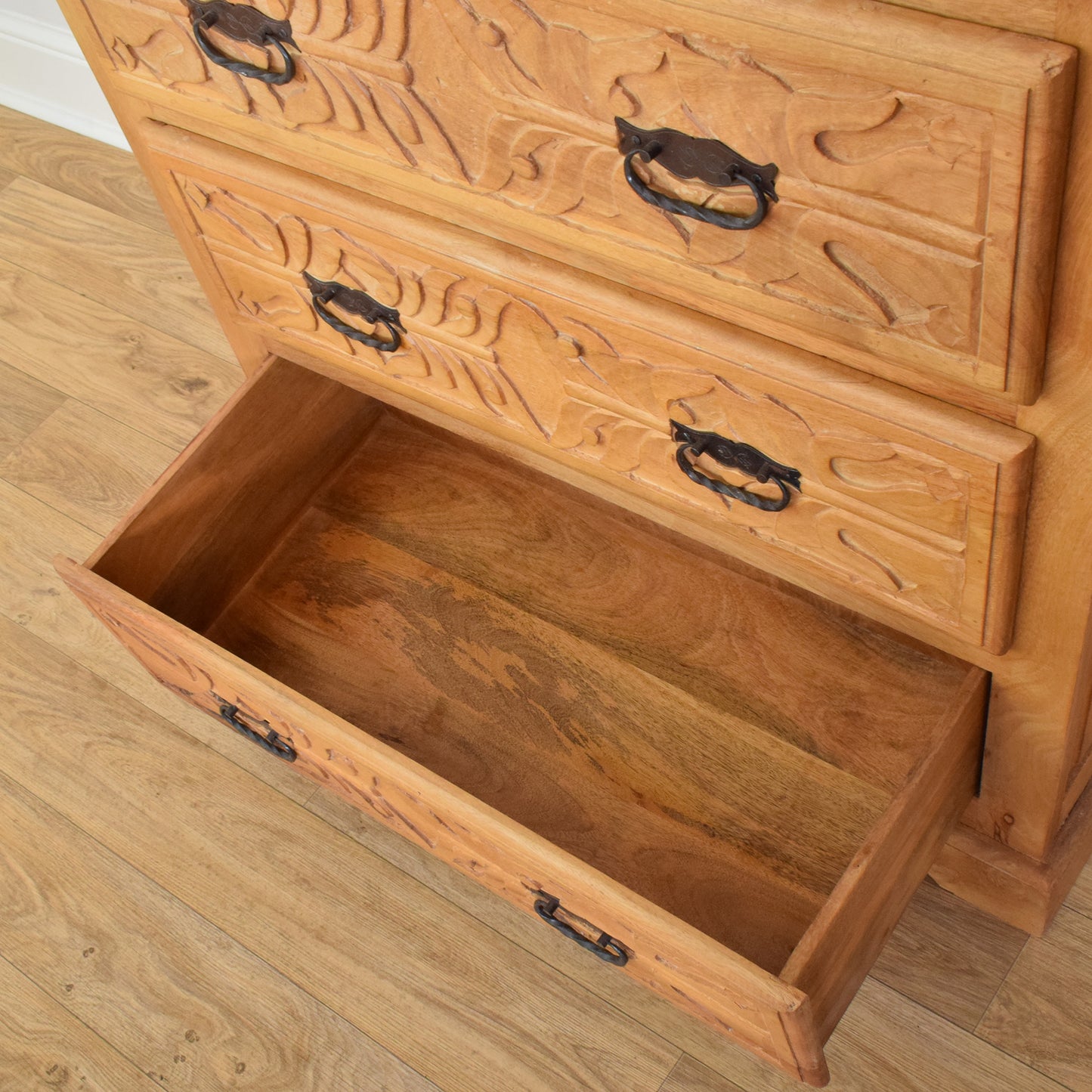 Carved Mango Chest of Drawers
