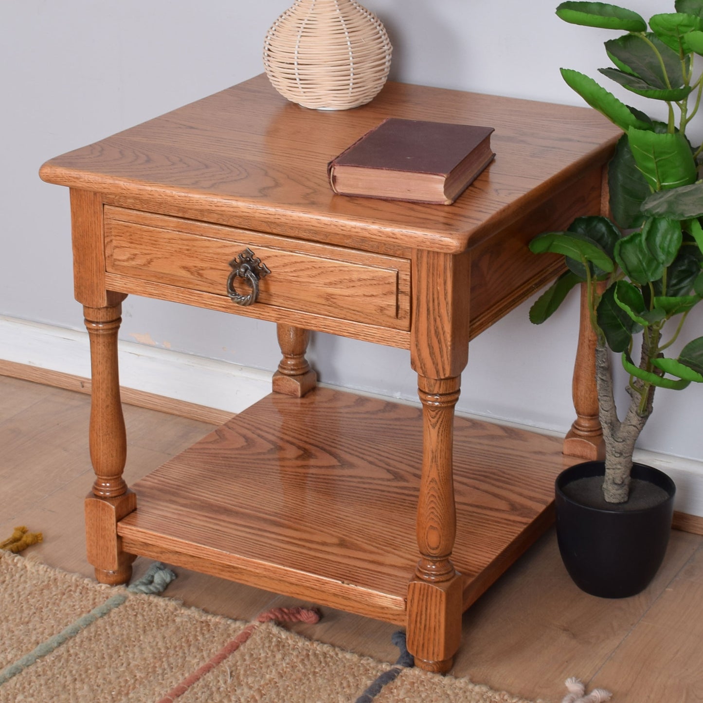 Oak Occasional Table with Drawer