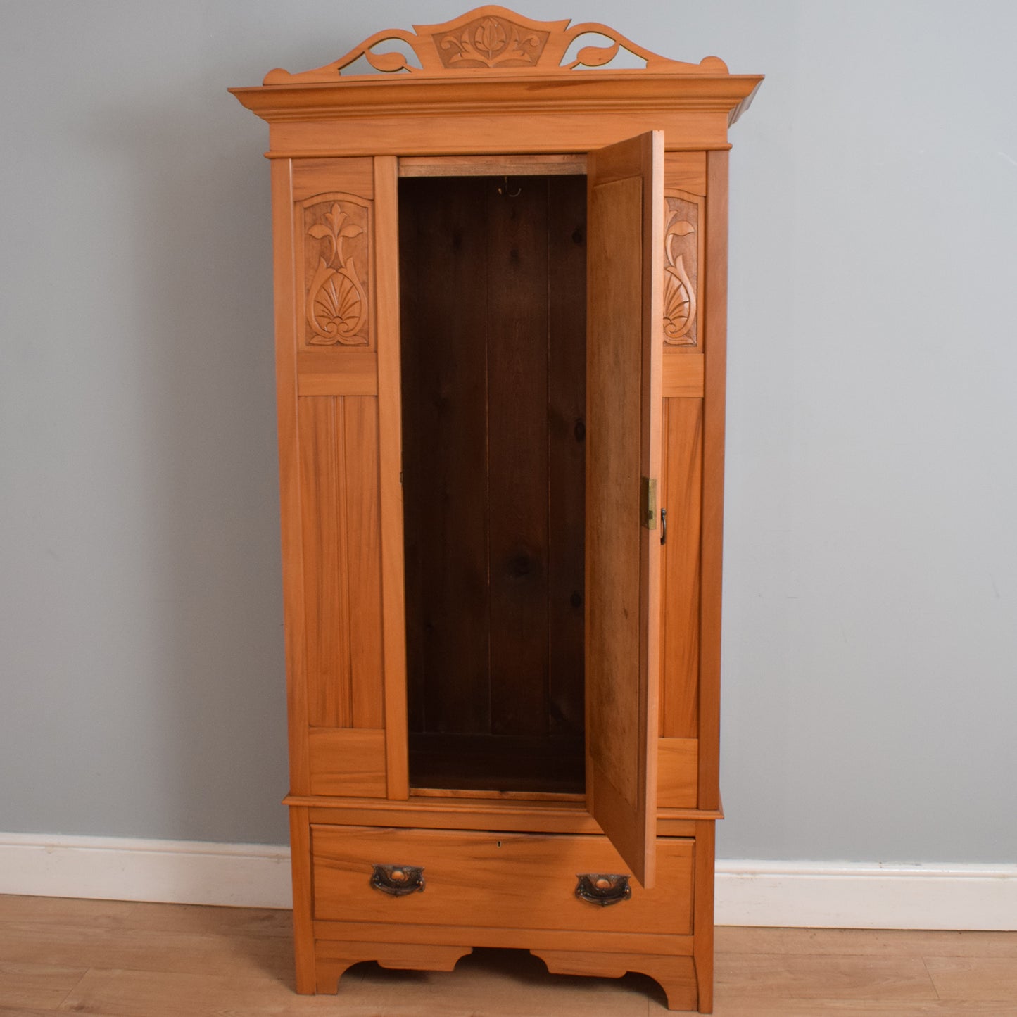 Edwardian Satinwood Wardrobe