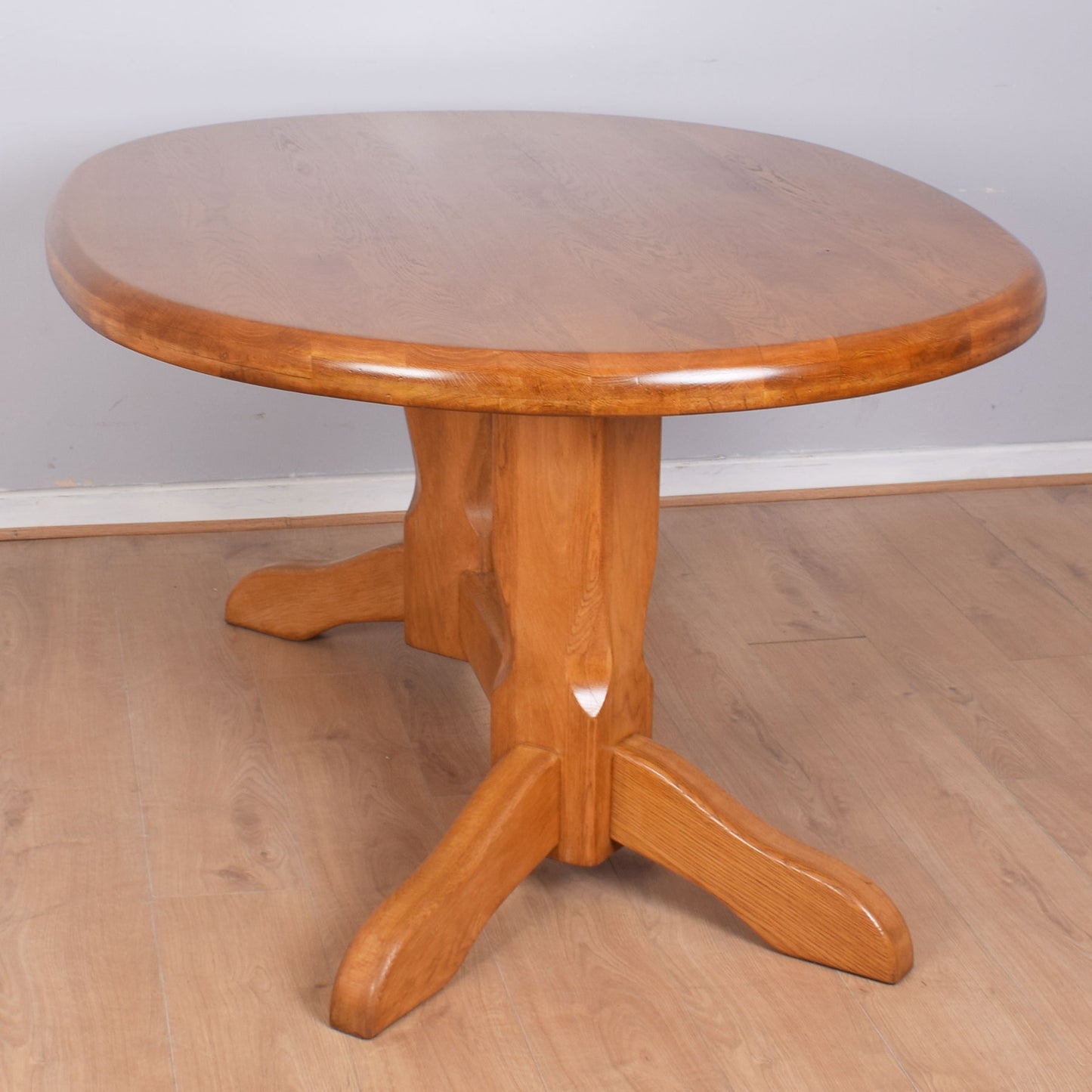 Oak Dining Table with Six Chairs