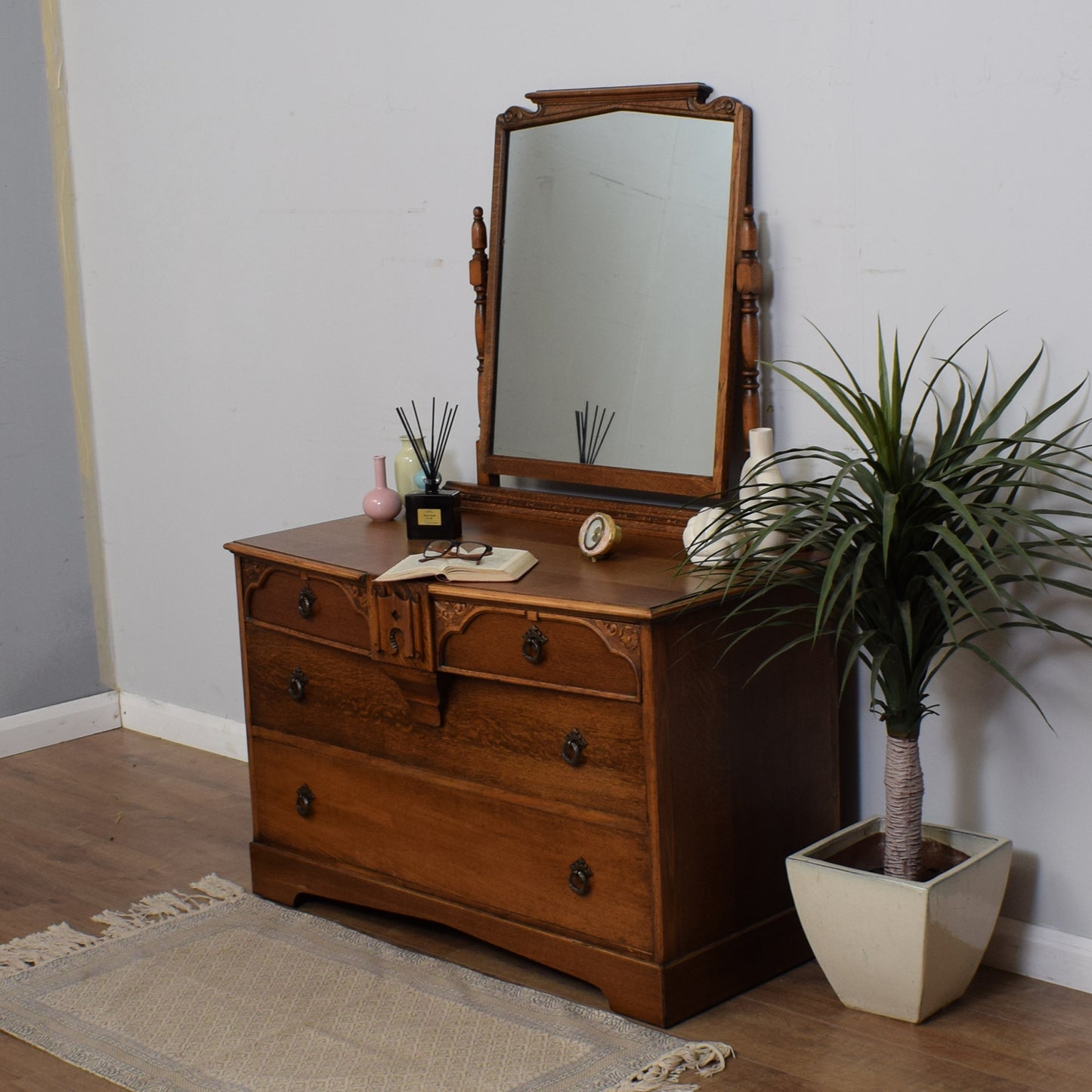Vintage Oak Dressing Table