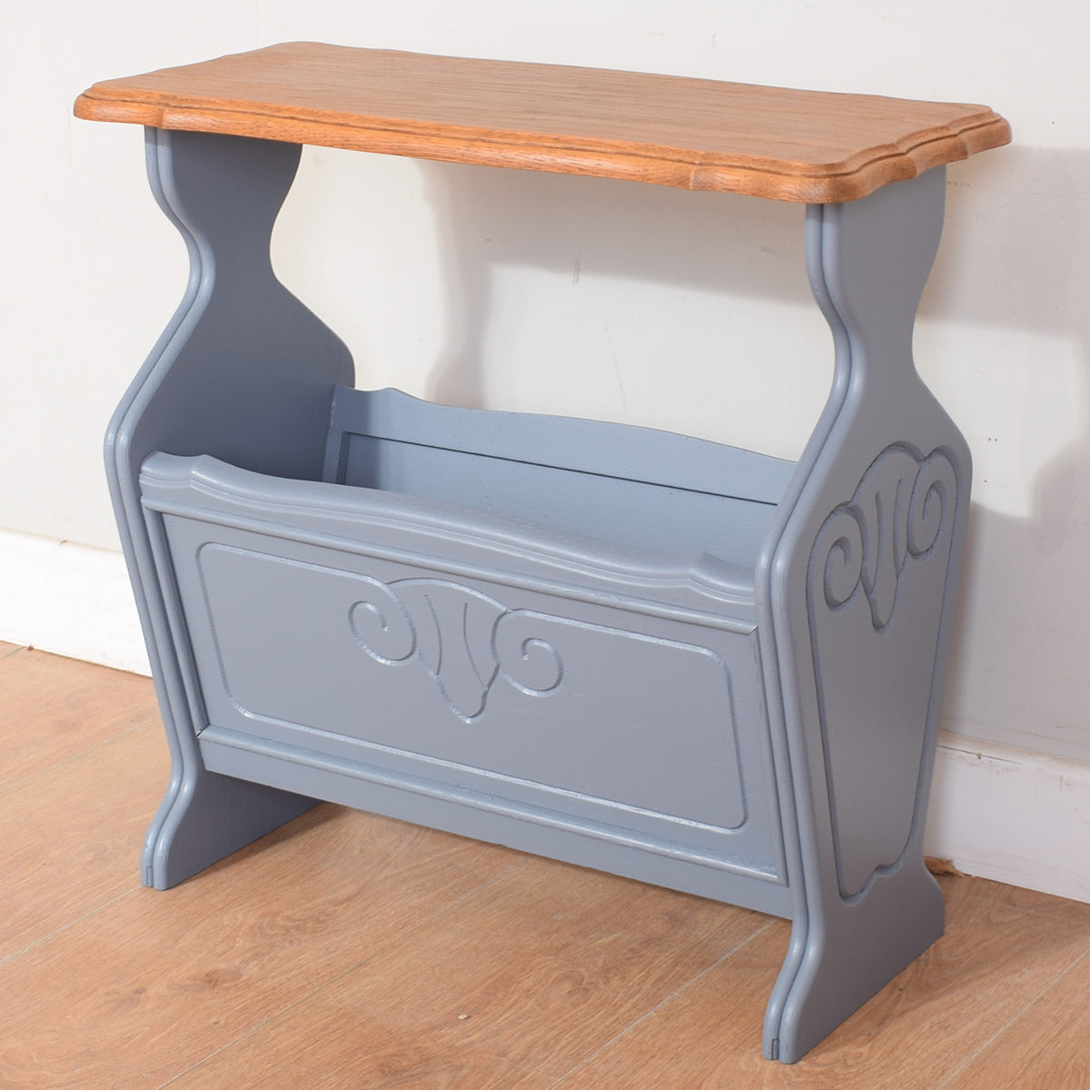 Painted Oak Magazine Rack