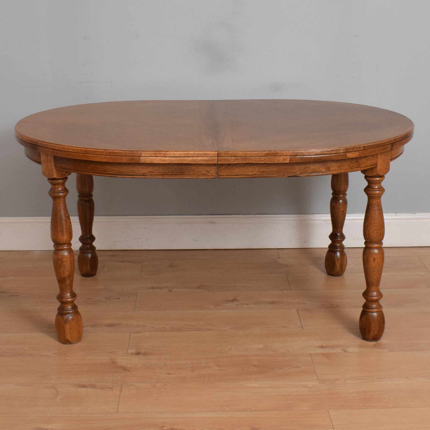 Restored Oak Table and Six Chairs