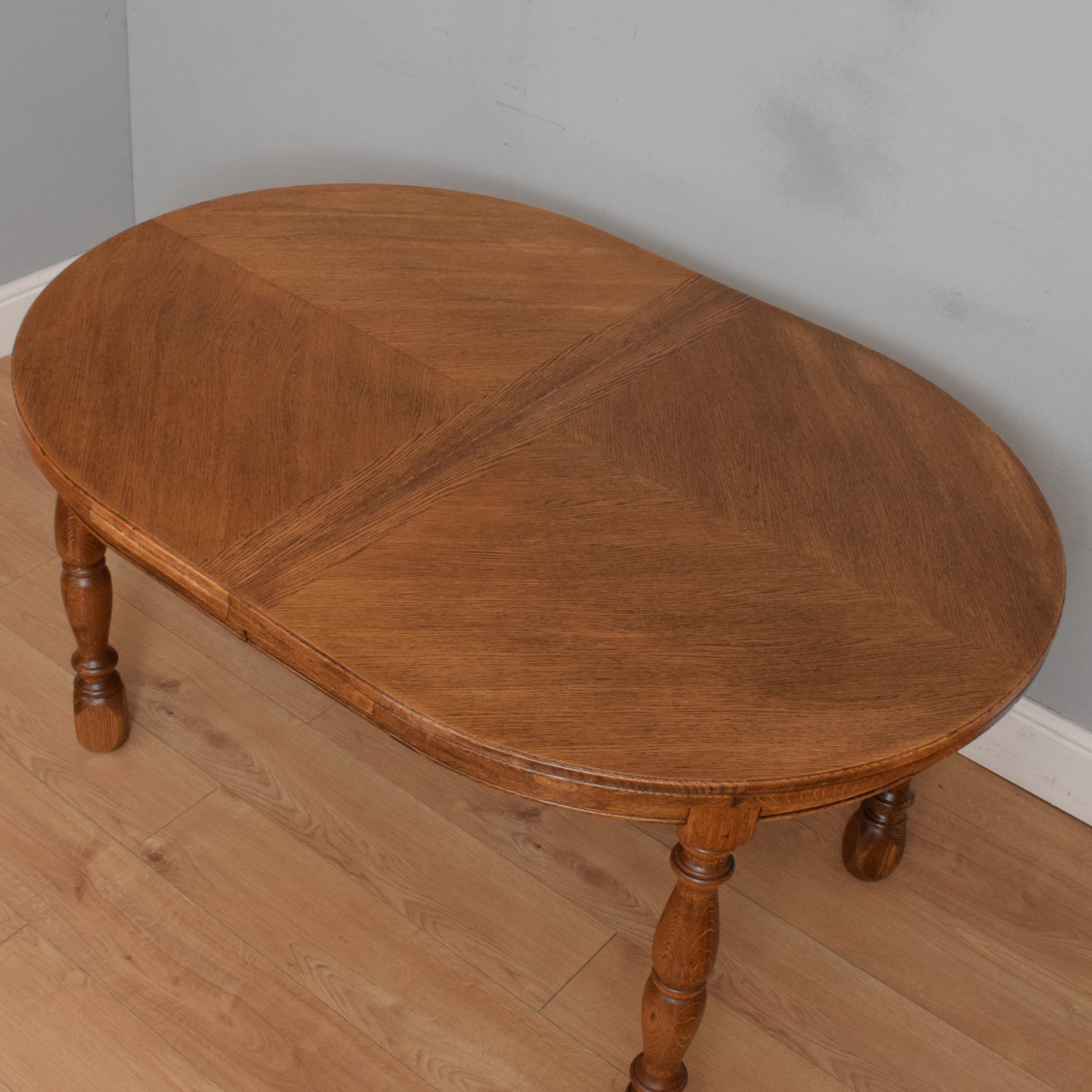 Restored Oak Table and Six Chairs