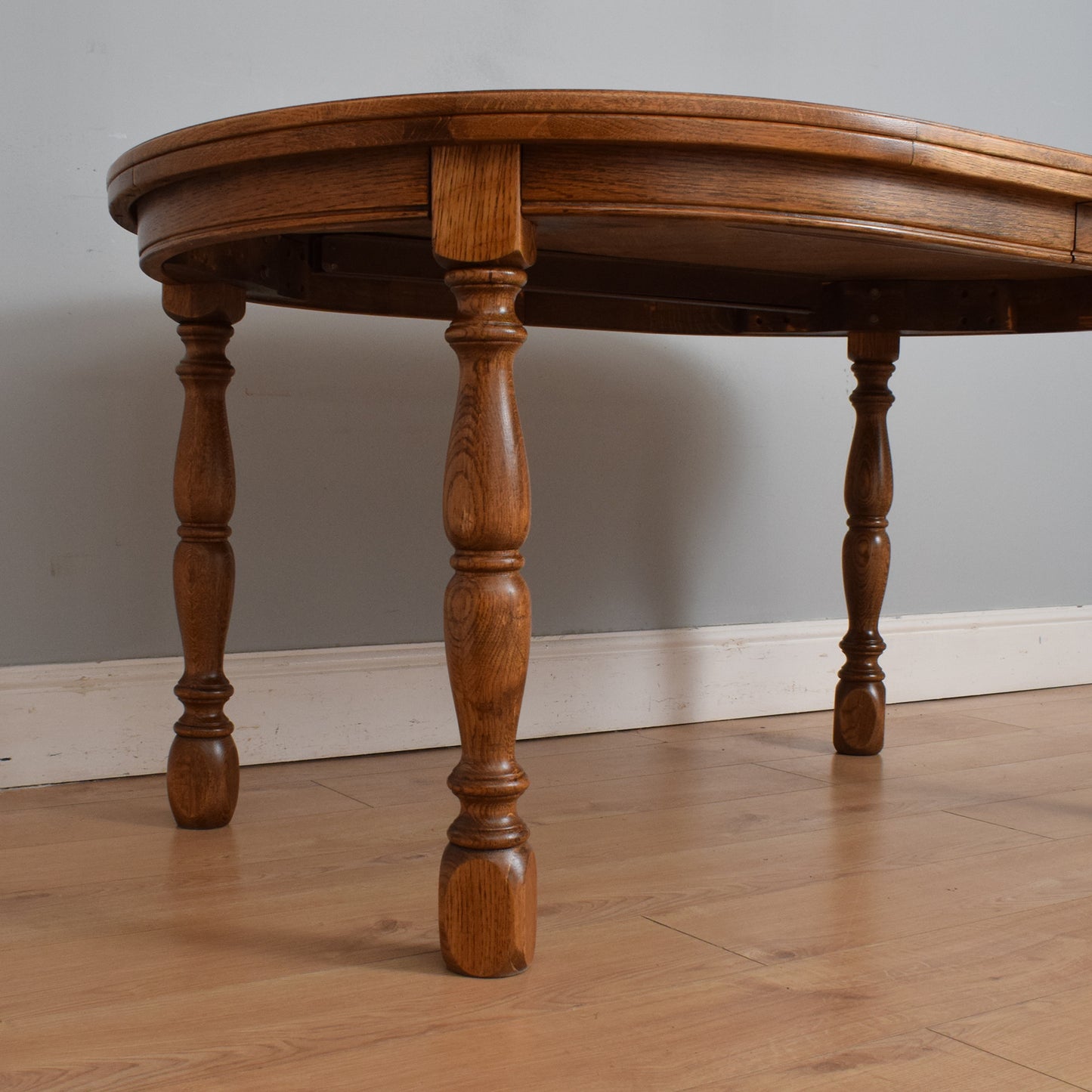 Restored Oak Table and Six Chairs