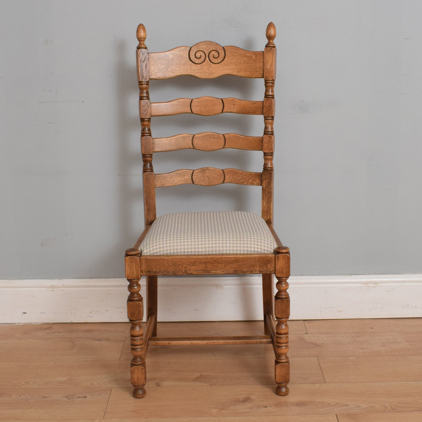 Restored Oak Table and Six Chairs