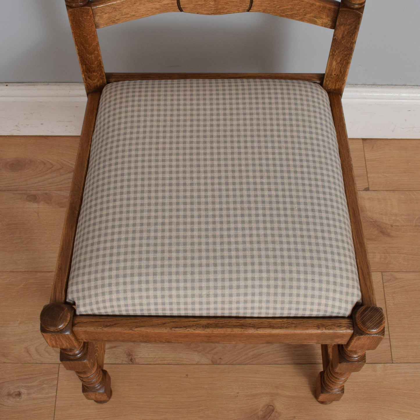 Restored Oak Table and Six Chairs
