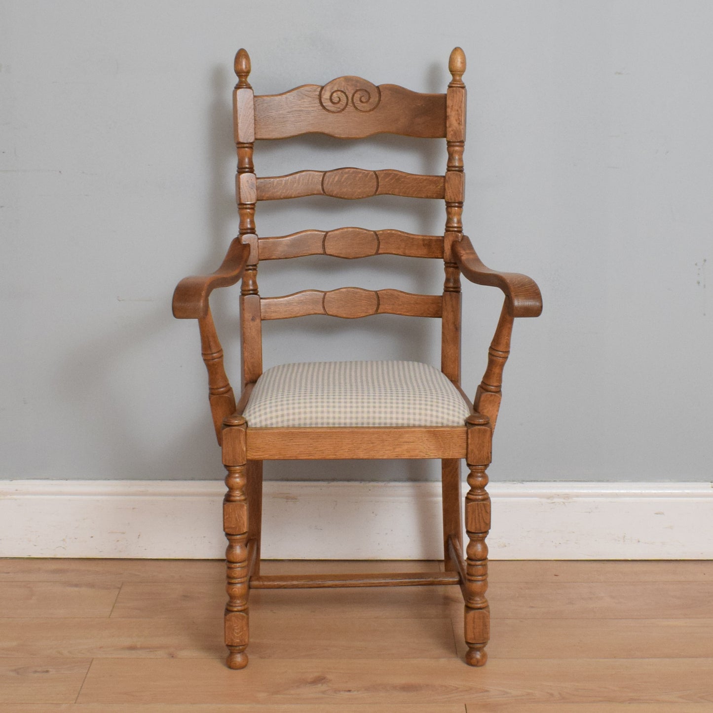 Restored Oak Table and Six Chairs