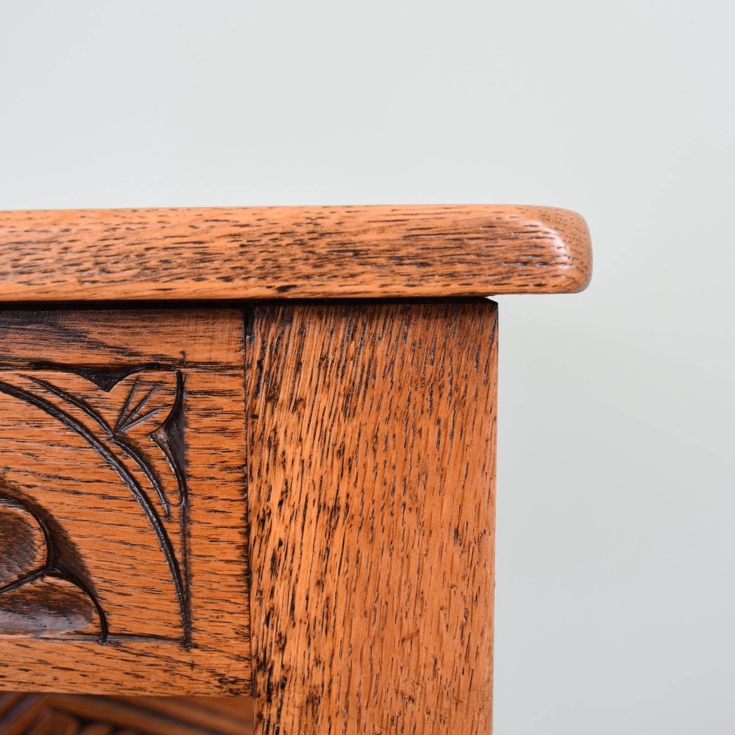 Carved Oak Court Cabinet