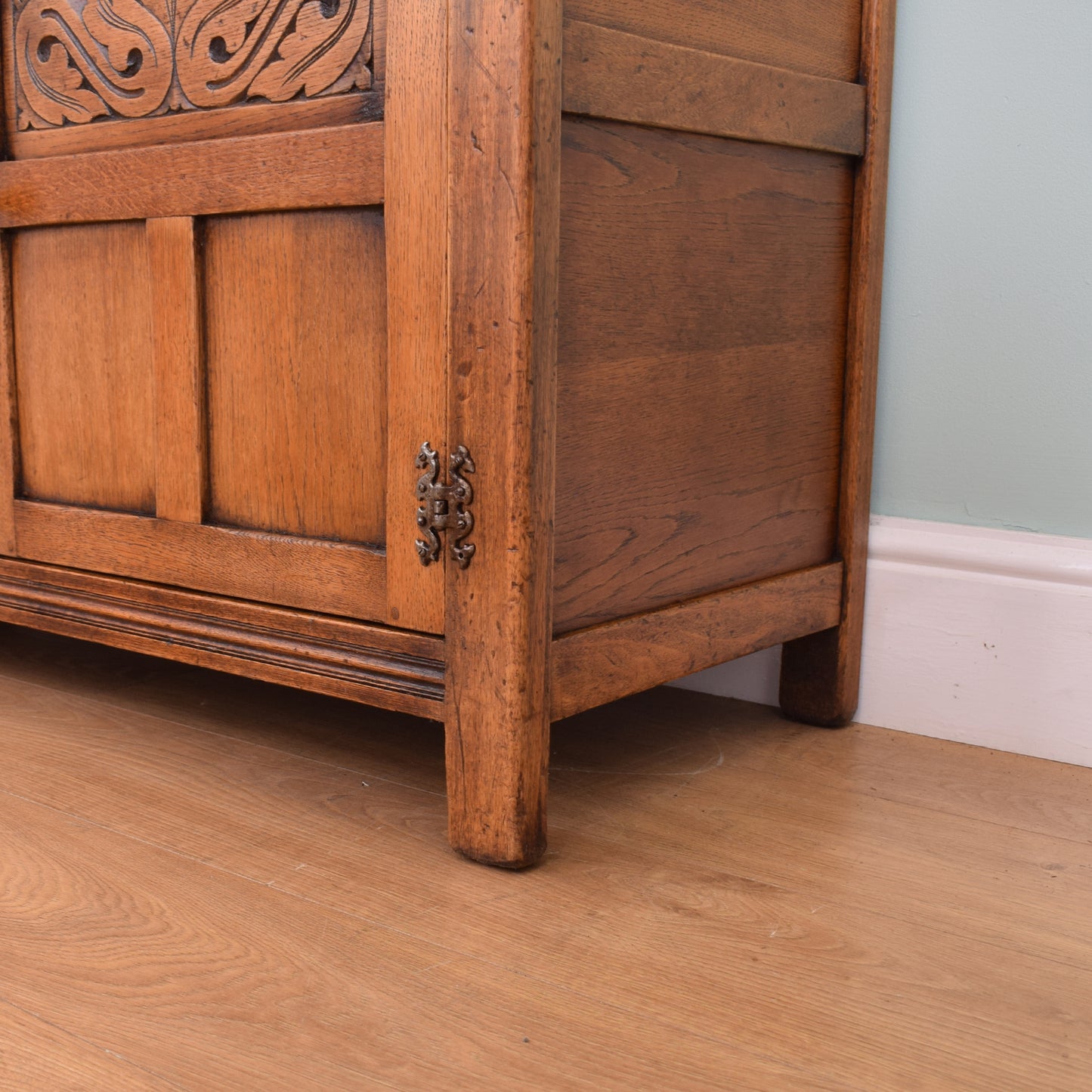 Carved Oak Court Cabinet